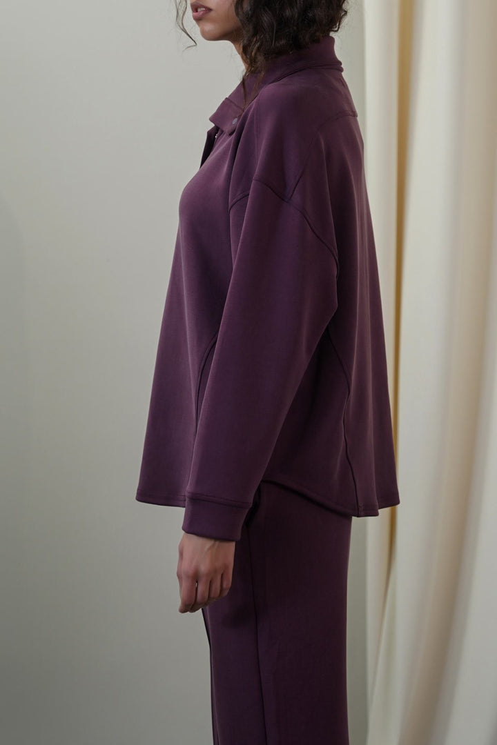 PLUM SOFT ALL-DAY PULLOVER