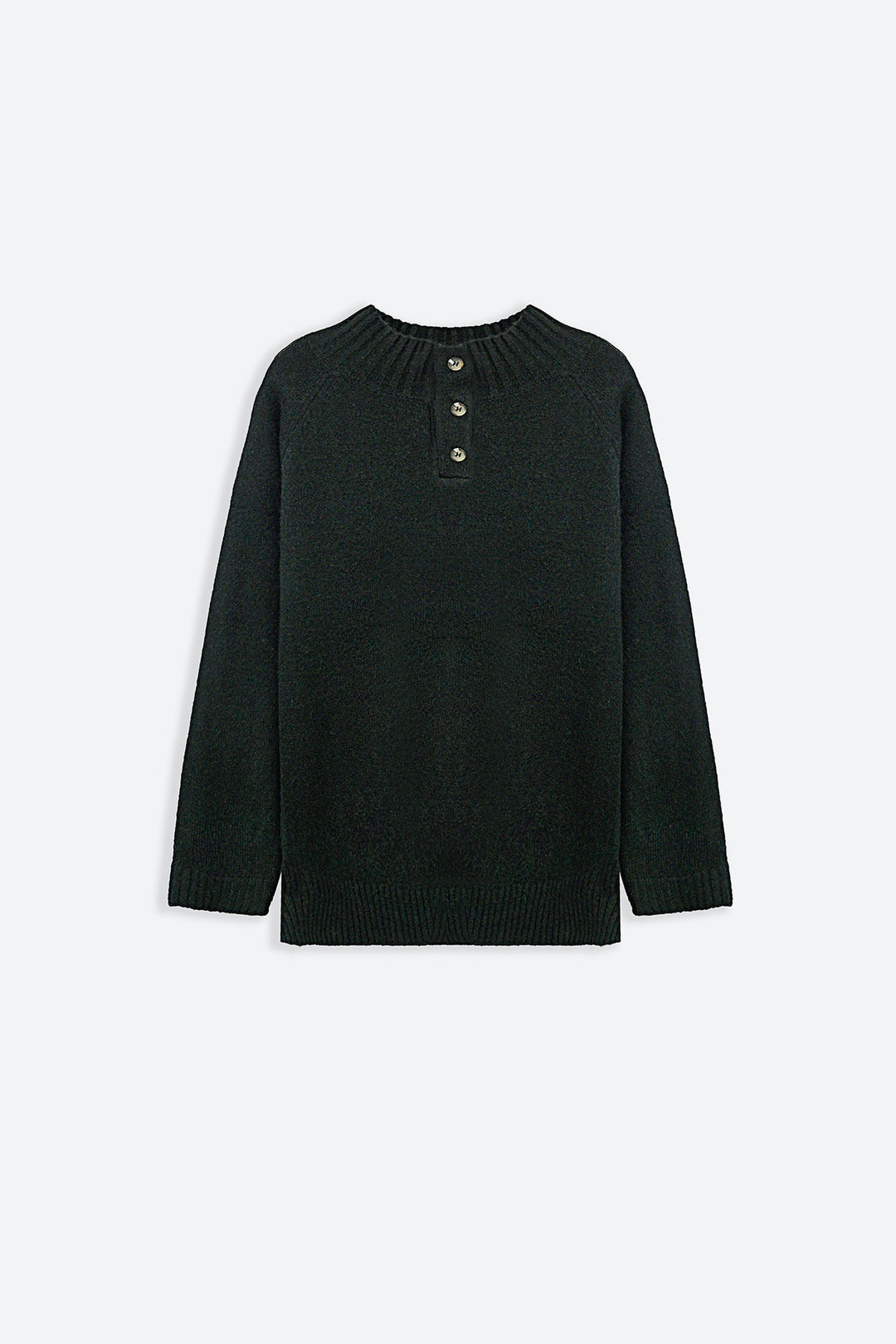 HENLEY RIBBED PULLOVER