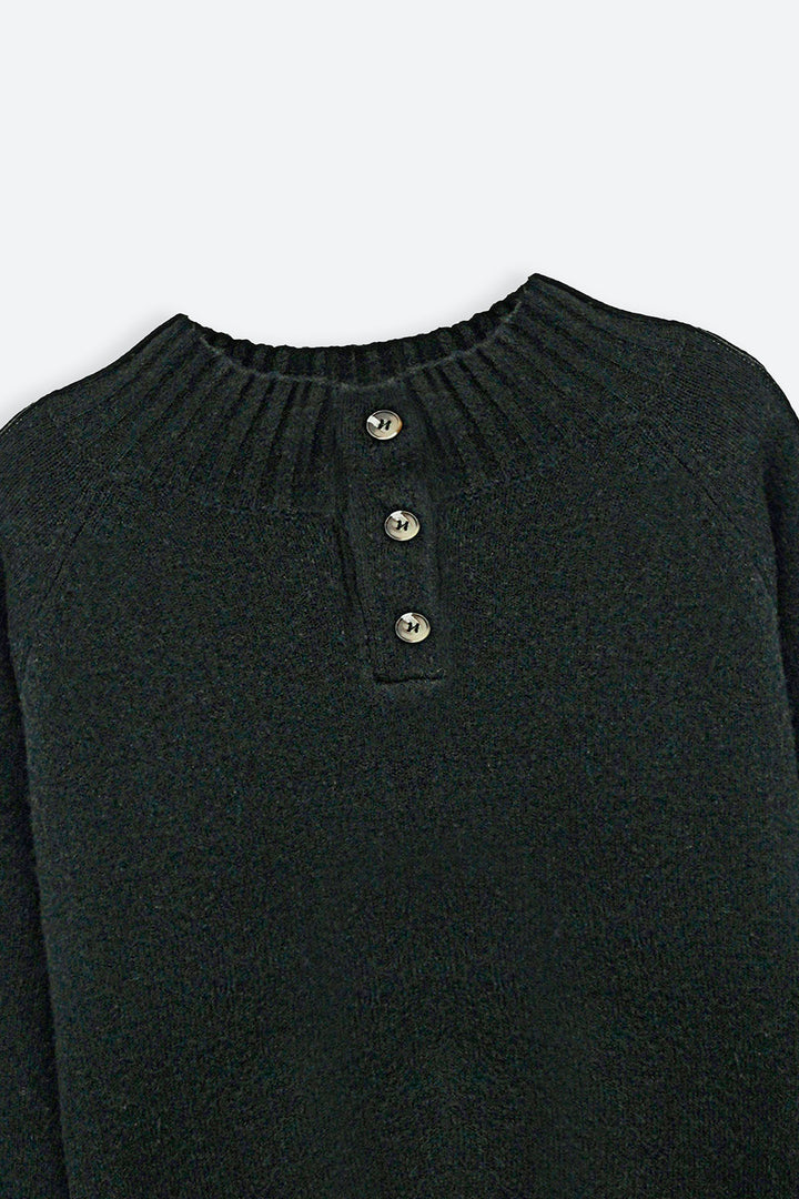 HENLEY RIBBED PULLOVER