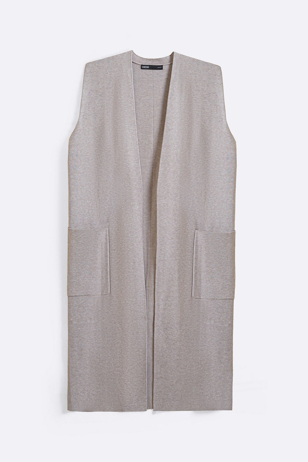BEIGE WEEKEND SLEEVELESS CARDIGAN