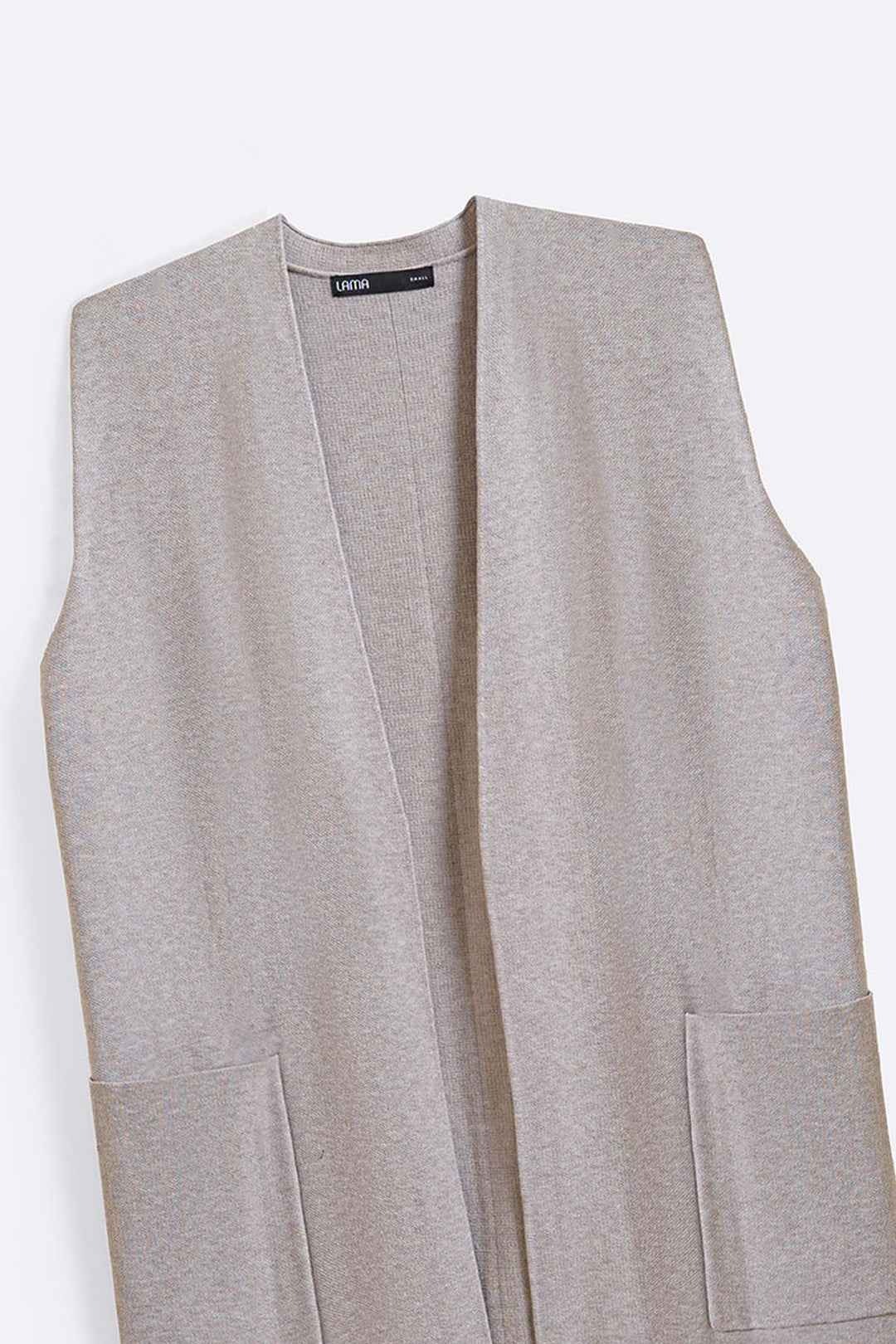 BEIGE WEEKEND SLEEVELESS CARDIGAN