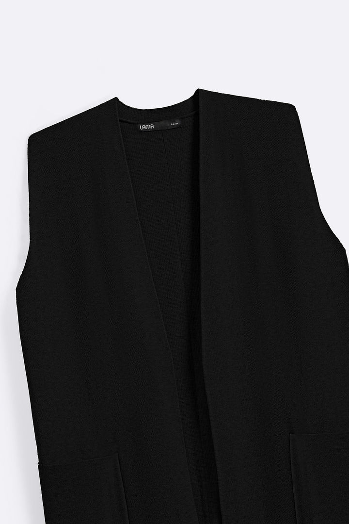 BLACK WEEKEND SLEEVELESS CARDIGAN