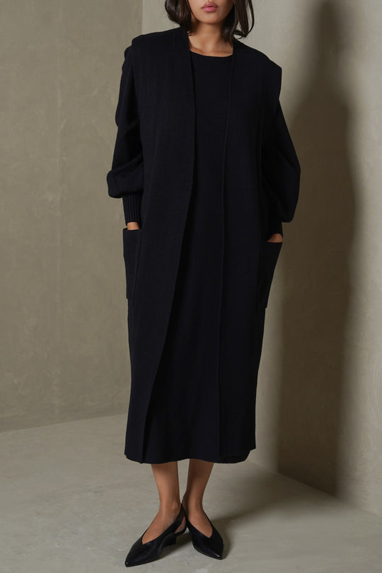 BLACK WEEKEND SLEEVELESS CARDIGAN