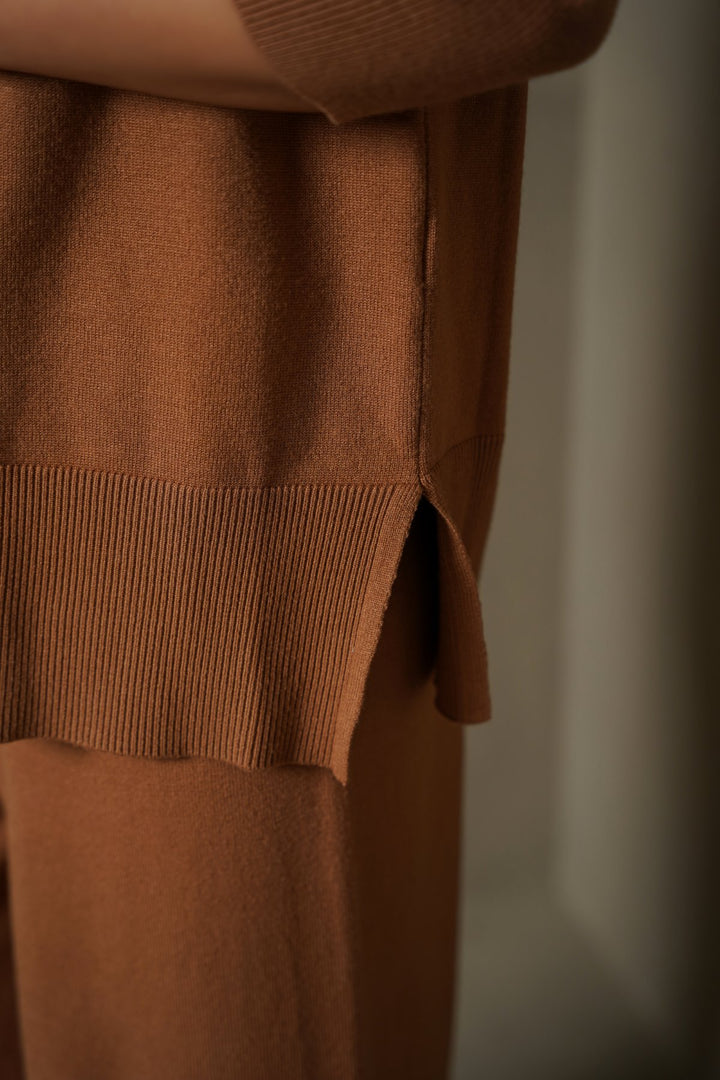 CAMEL POLO PULLOVER