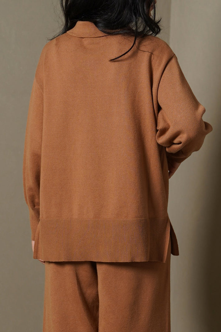 CAMEL POLO PULLOVER