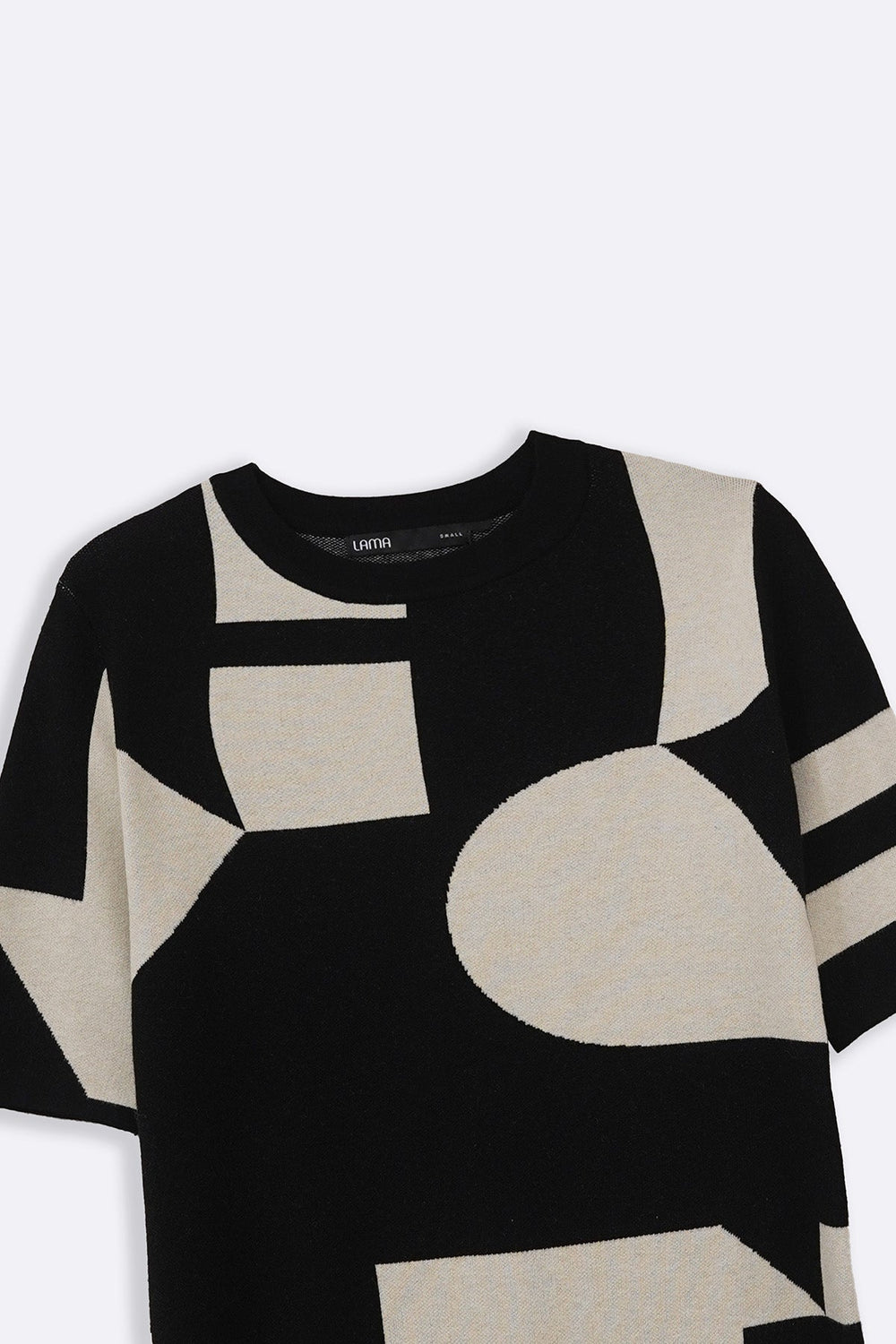 BLACK CREAM COLORBLOCK SWEATER