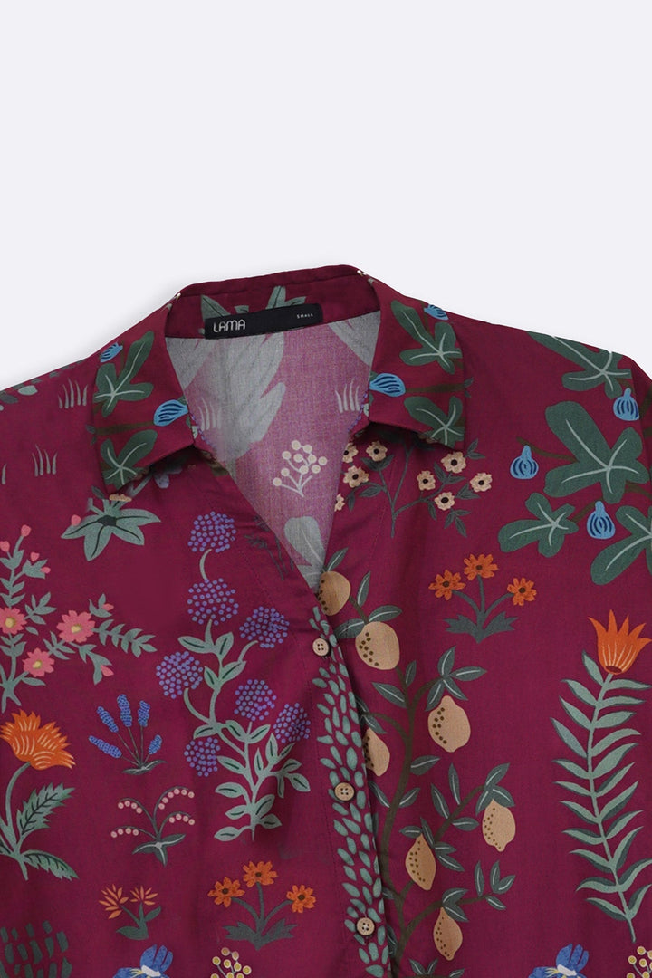 MAROON LEMON JUNGLE SHIRT