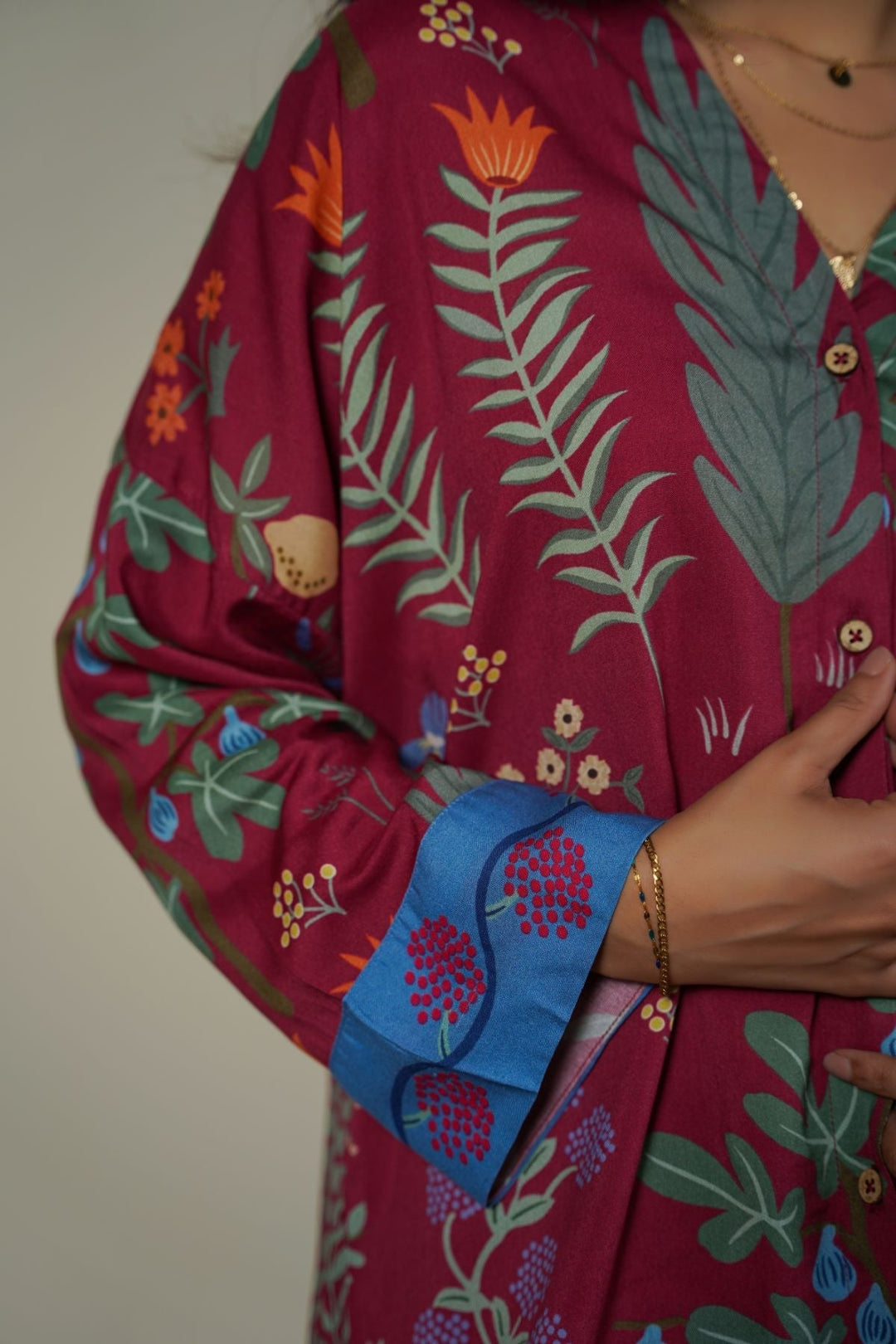 MAROON LEMON JUNGLE SHIRT