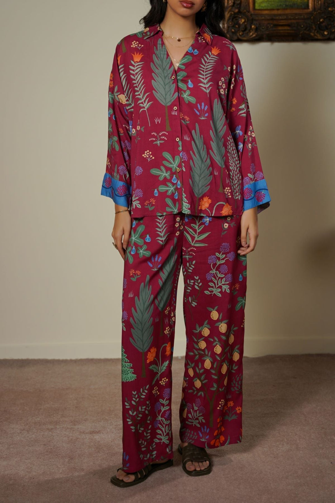 MAROON LEMON JUNGLE SHIRT