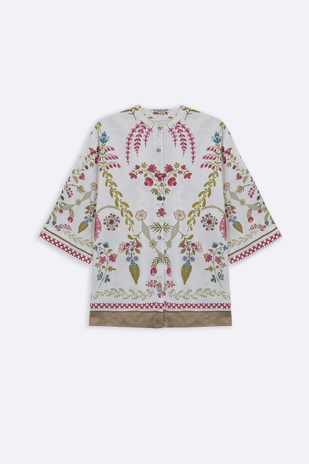 CREAM SPRING HEARTS SHIRT