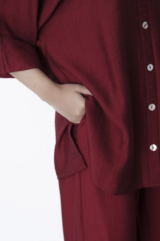 RED SOFT BASIC CULOTTES