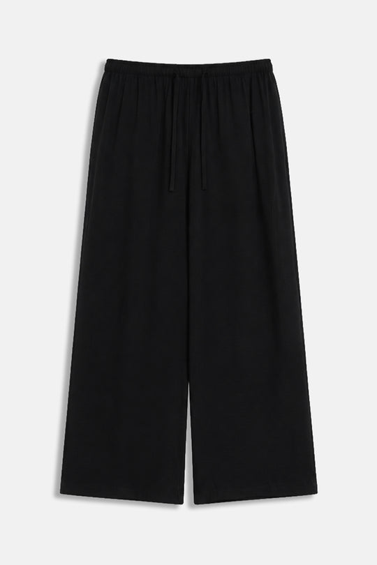 BLACK FLOWY LONG PANTS