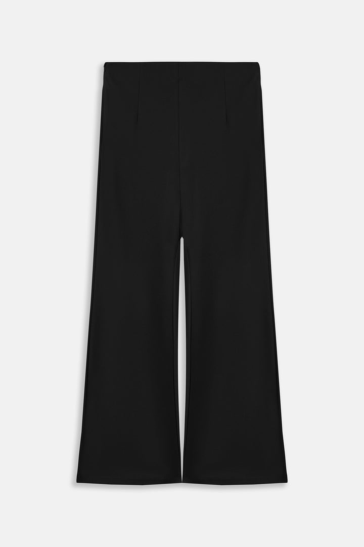BLACK WIDE FLARE PANTS