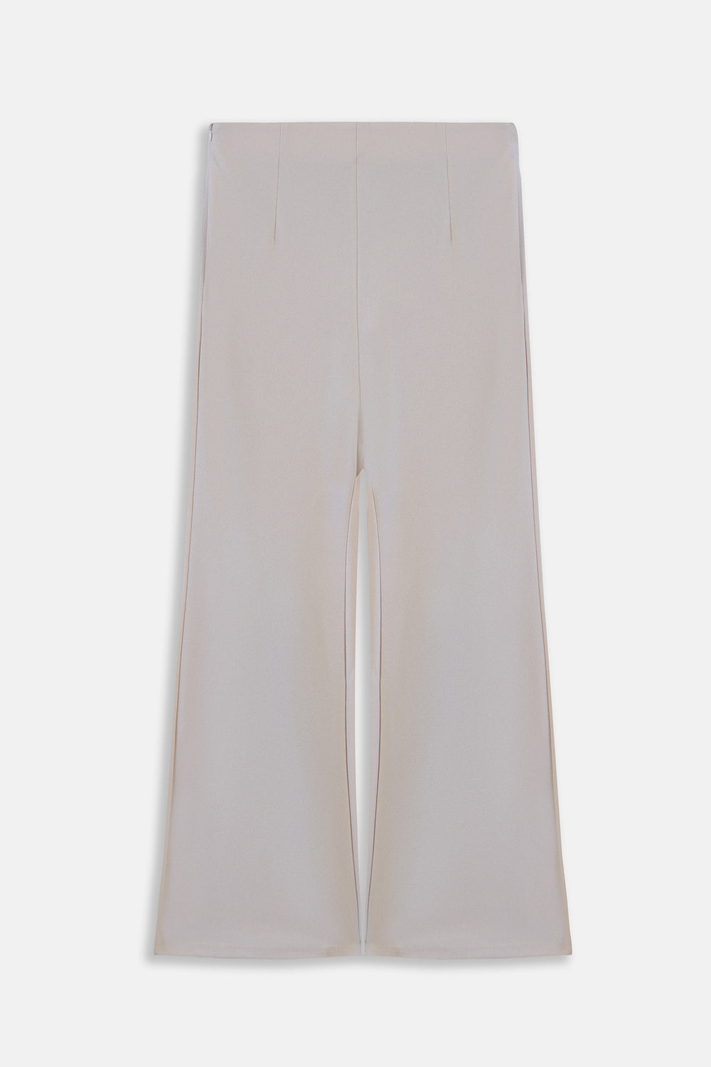 CREAM WIDE FLARE PANTS