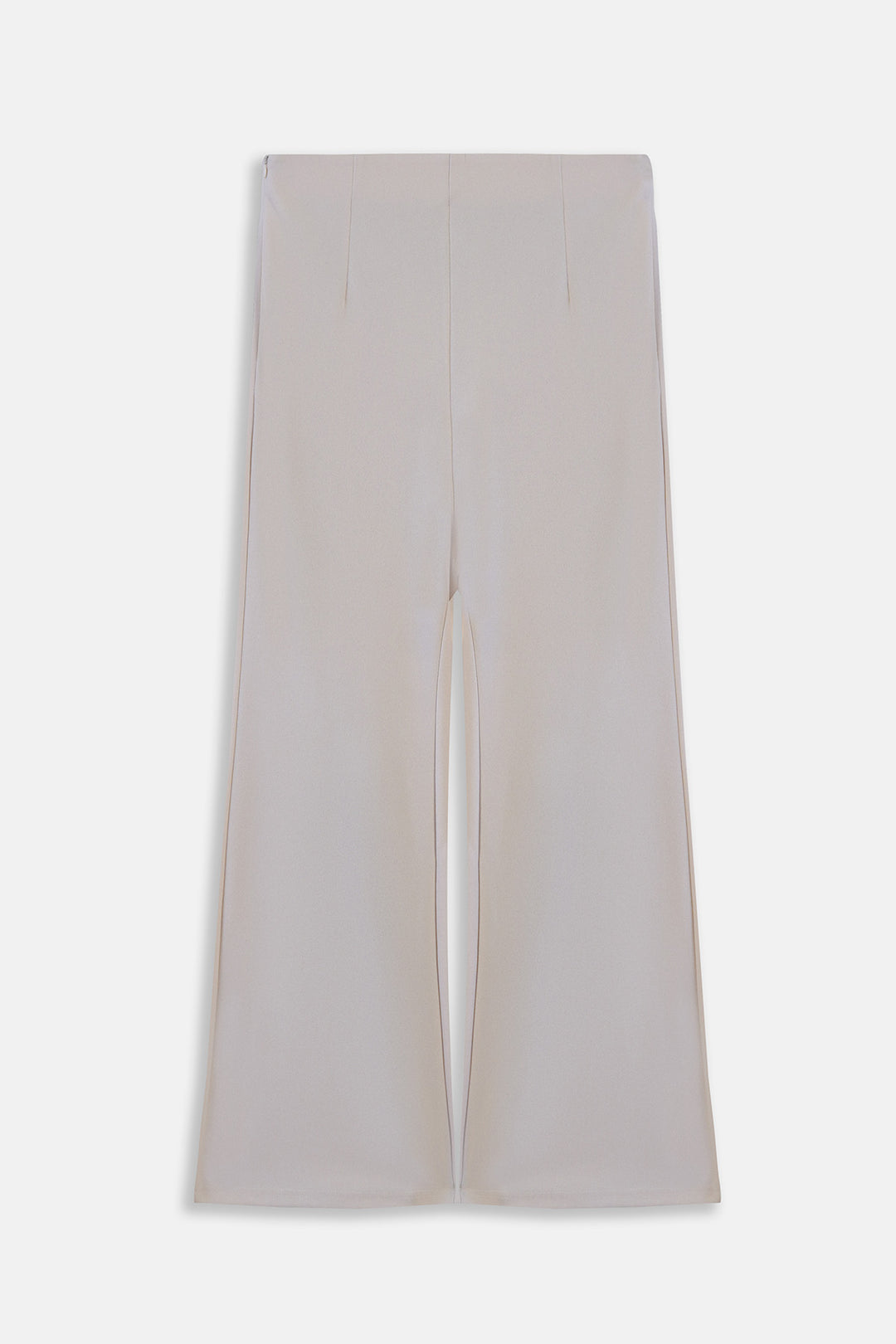 CREAM WIDE FLARE PANTS