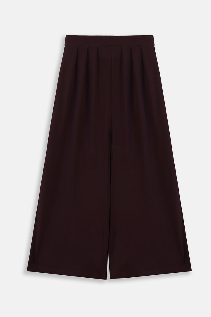 BROWN DEEP PLEAT PANTS