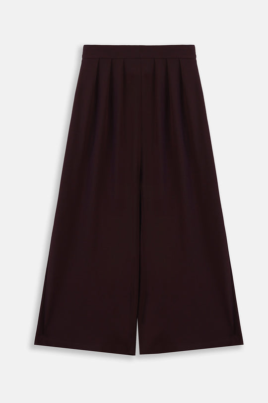 BROWN DEEP PLEAT PANTS