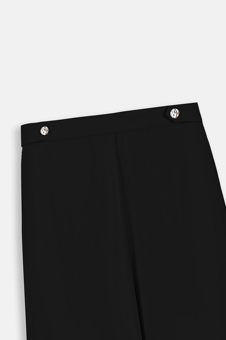 BLACK KNIT TAILORED PANTS