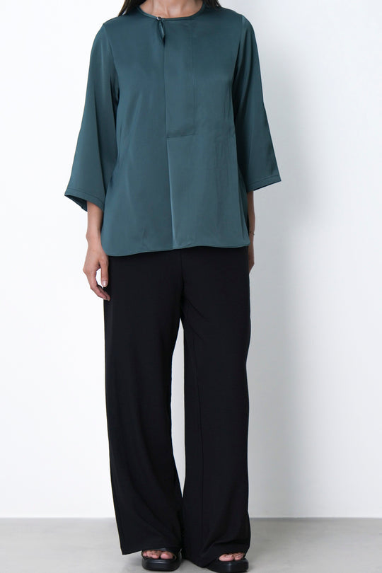 BLACK KNIT TAILORED PANTS