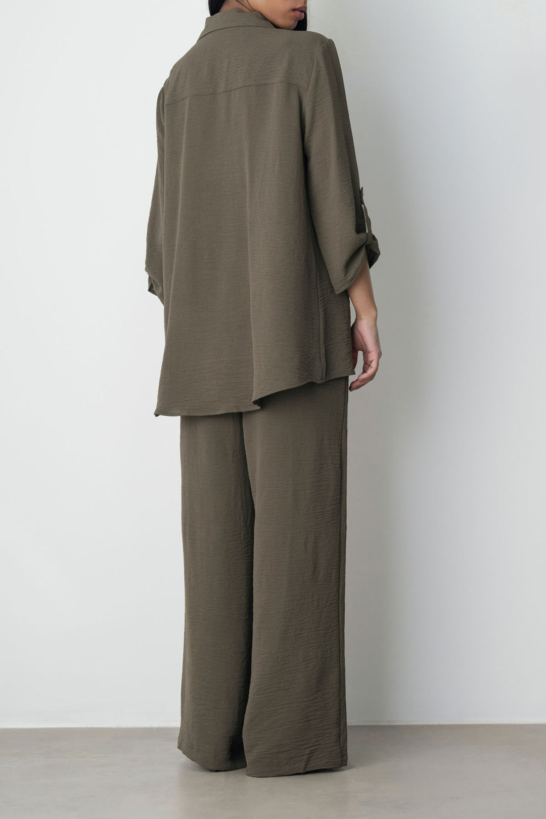 BROWN SLINKY SEAM TROUSER