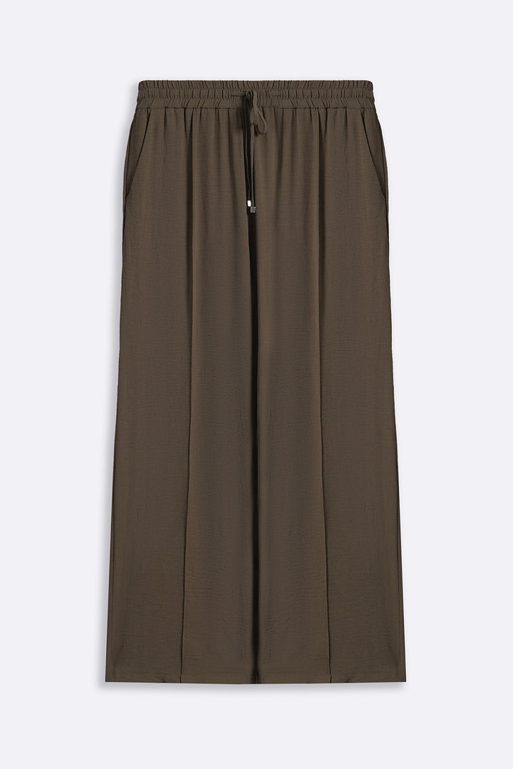 BROWN SLINKY SEAM TROUSER