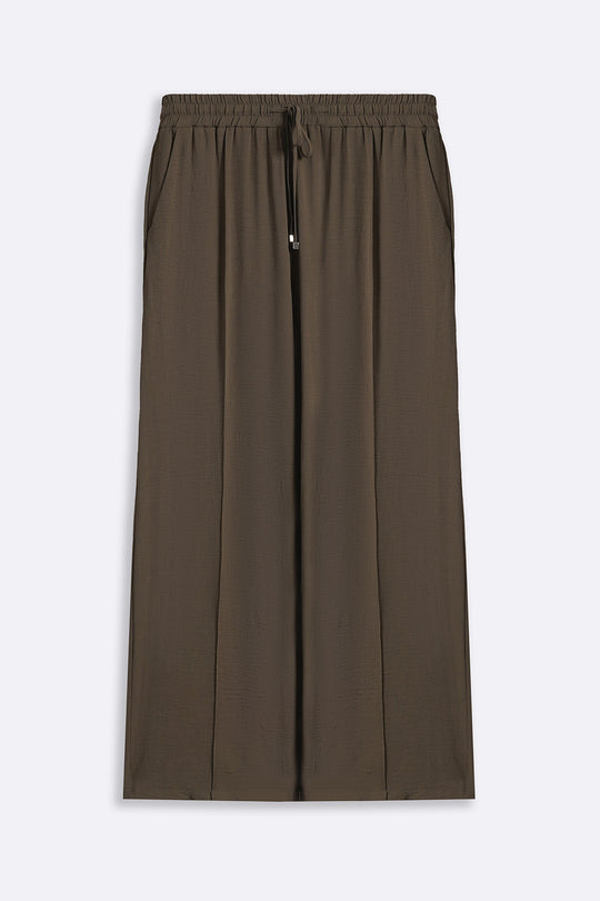 BROWN SLINKY SEAM TROUSER