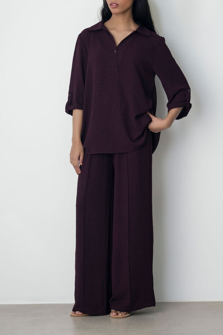 WINE SLINKY SEAM TROUSER