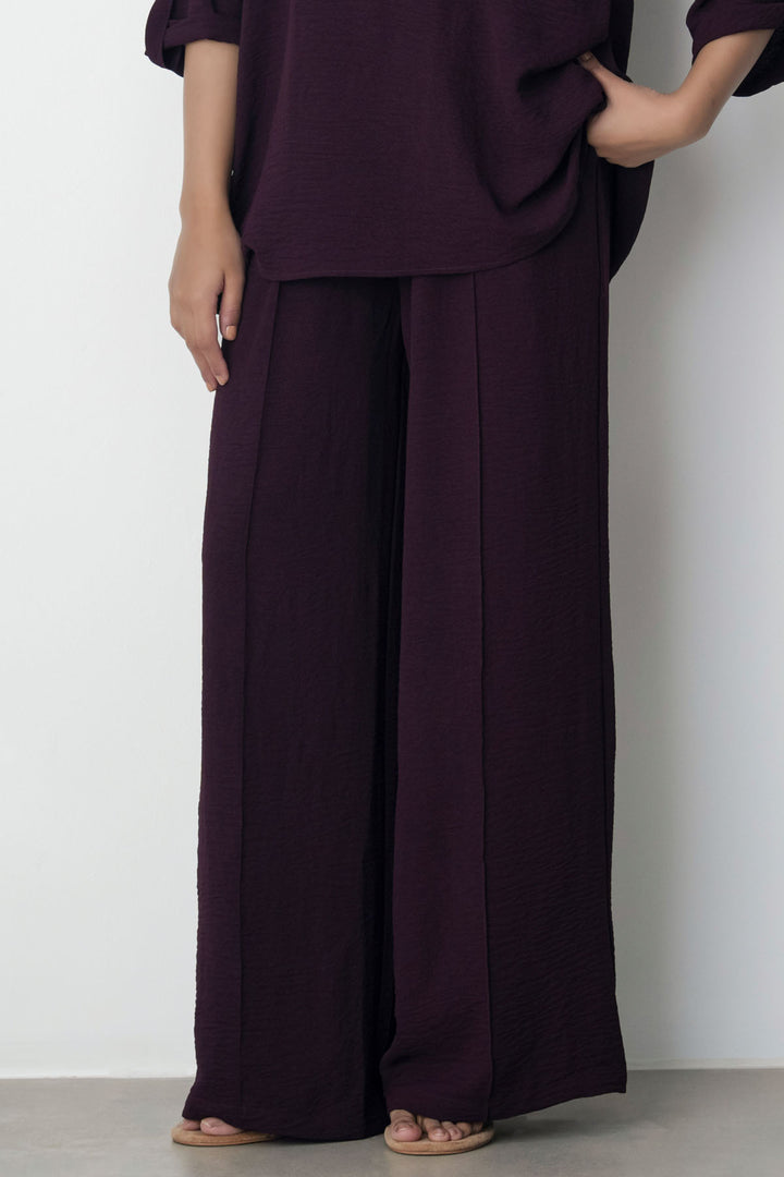 WINE SLINKY SEAM TROUSER