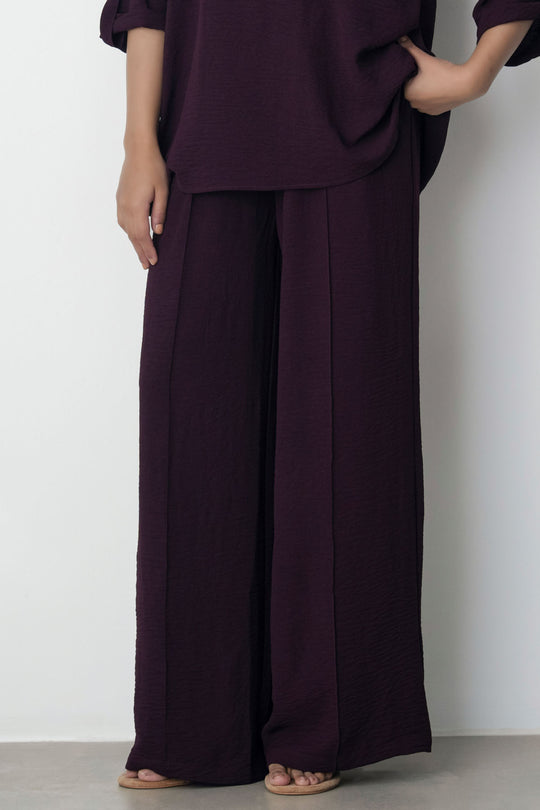 WINE SLINKY SEAM TROUSER