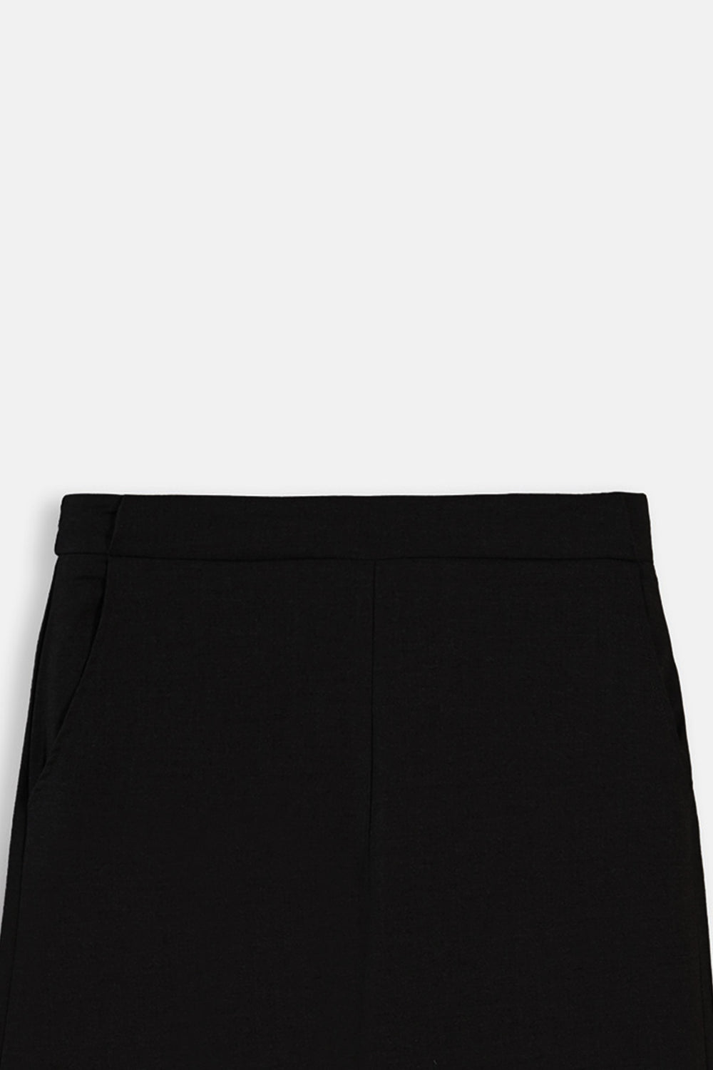 BLACK EASY CROPPED PANTS