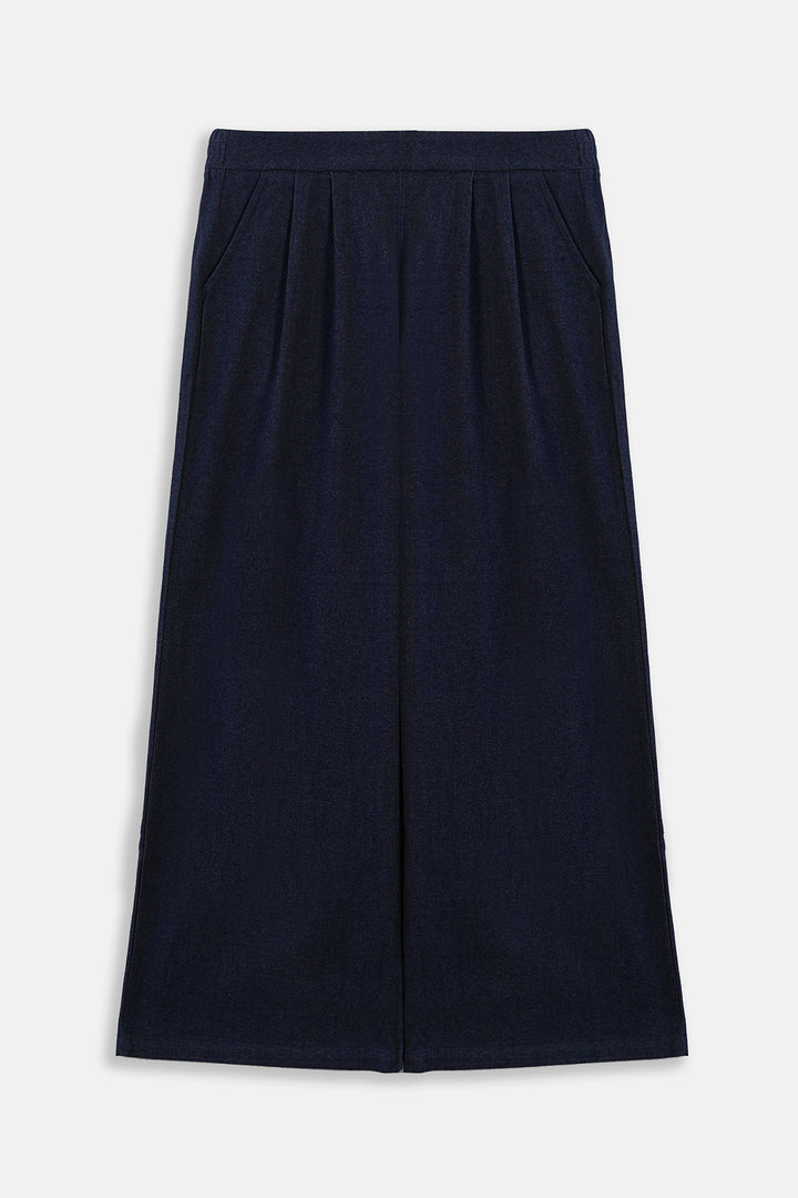 BLUE STRAIGHT LEG TROUSERS