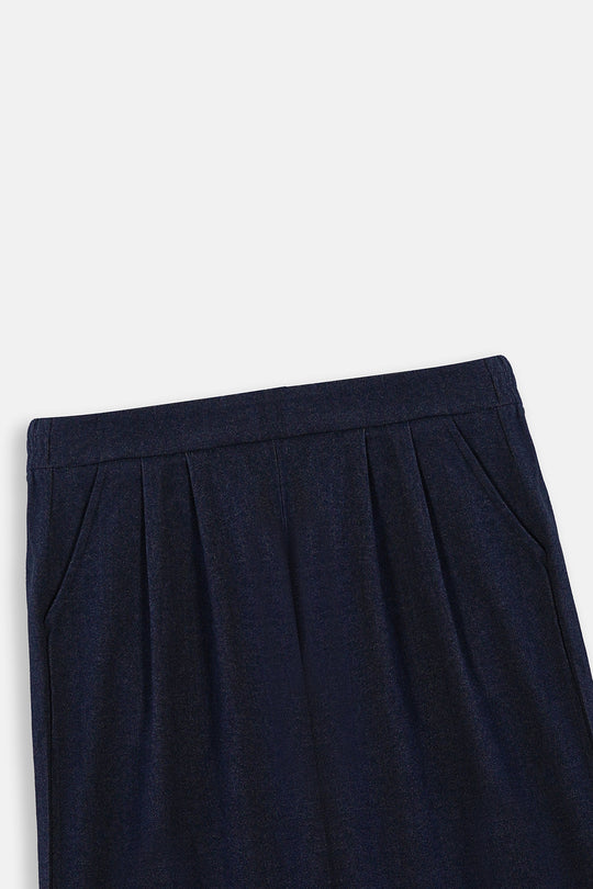 BLUE STRAIGHT LEG TROUSERS