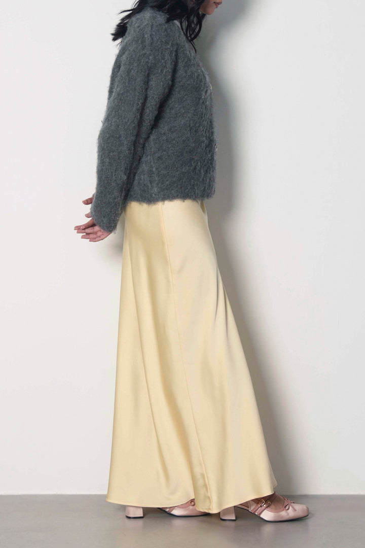 SATIN FLOOR LENGTH SKIRT
