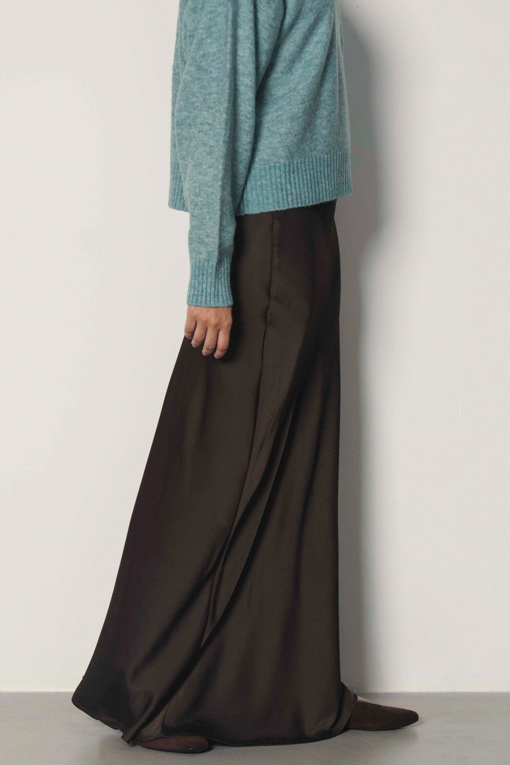 SATIN FLOOR LENGTH SKIRT