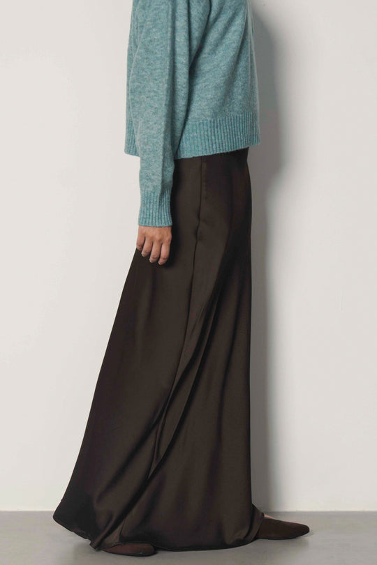 SATIN FLOOR LENGTH SKIRT