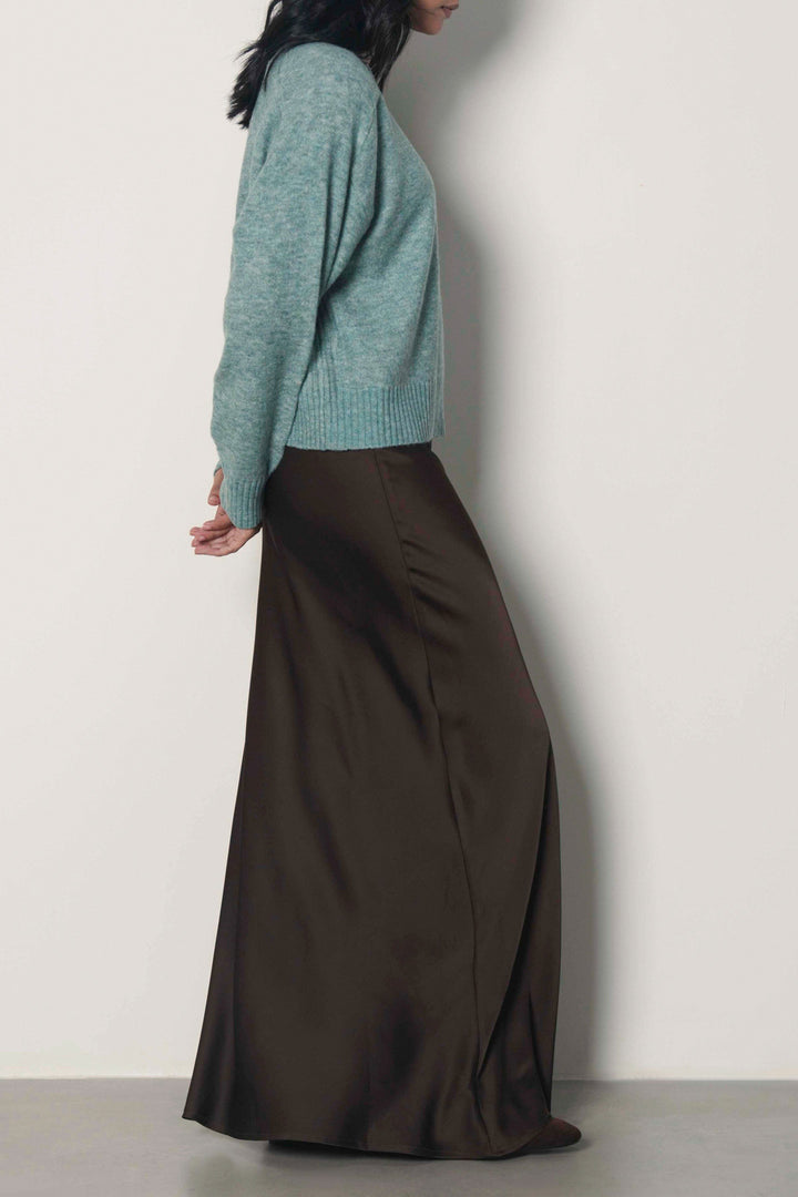 SATIN FLOOR LENGTH SKIRT