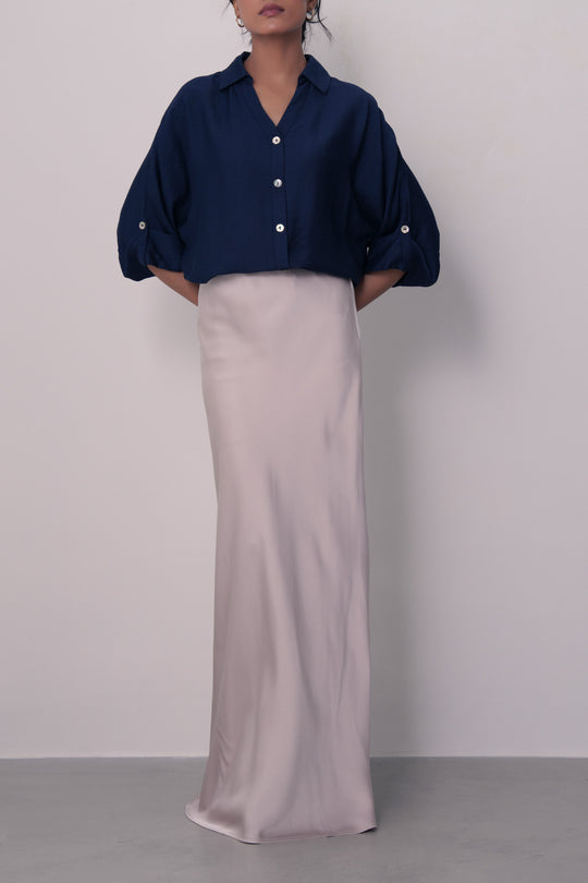 SATIN FLOOR LENGTH SKIRT