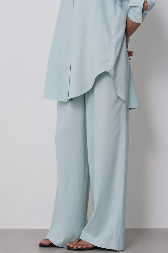 AQUA-STRAIGHT WIDE PANTS
