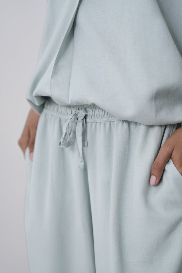 AQUA-STRAIGHT WIDE PANTS