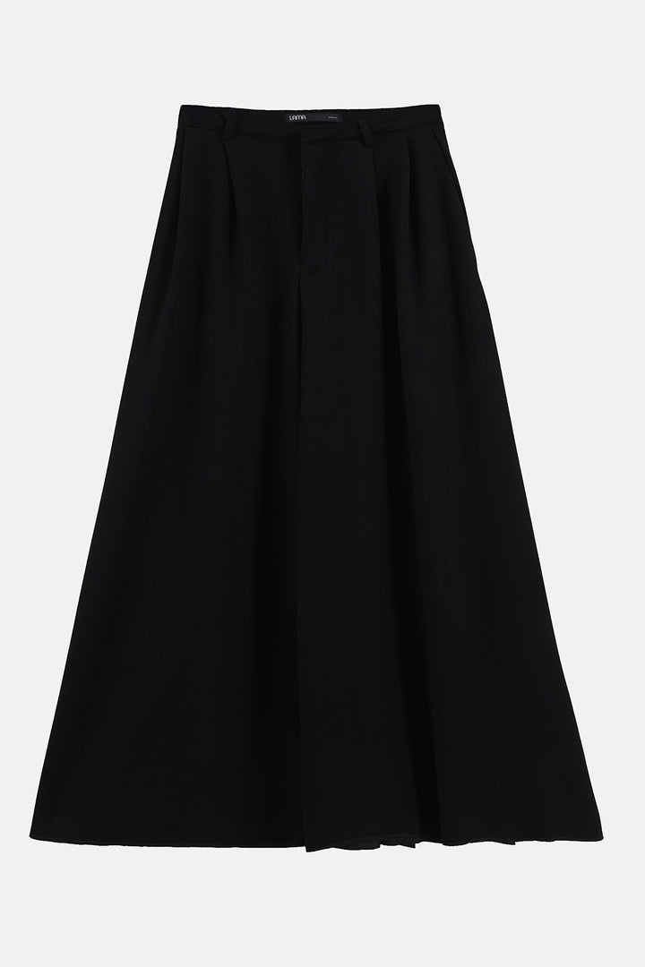BLACK WIDE-LEG TROUSER