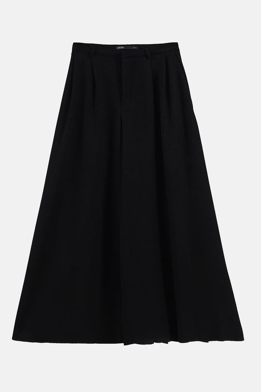 BLACK WIDE-LEG TROUSER