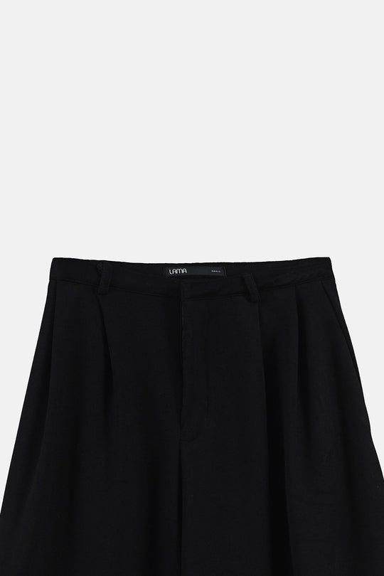 BLACK WIDE-LEG TROUSER