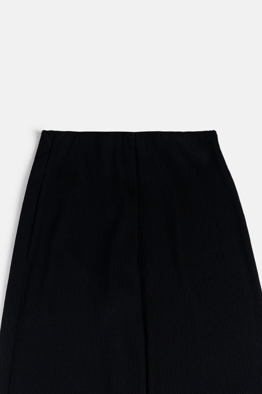 BLACK TEXTURED PANTS
