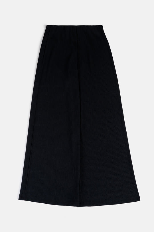 BLACK TEXTURED PANTS