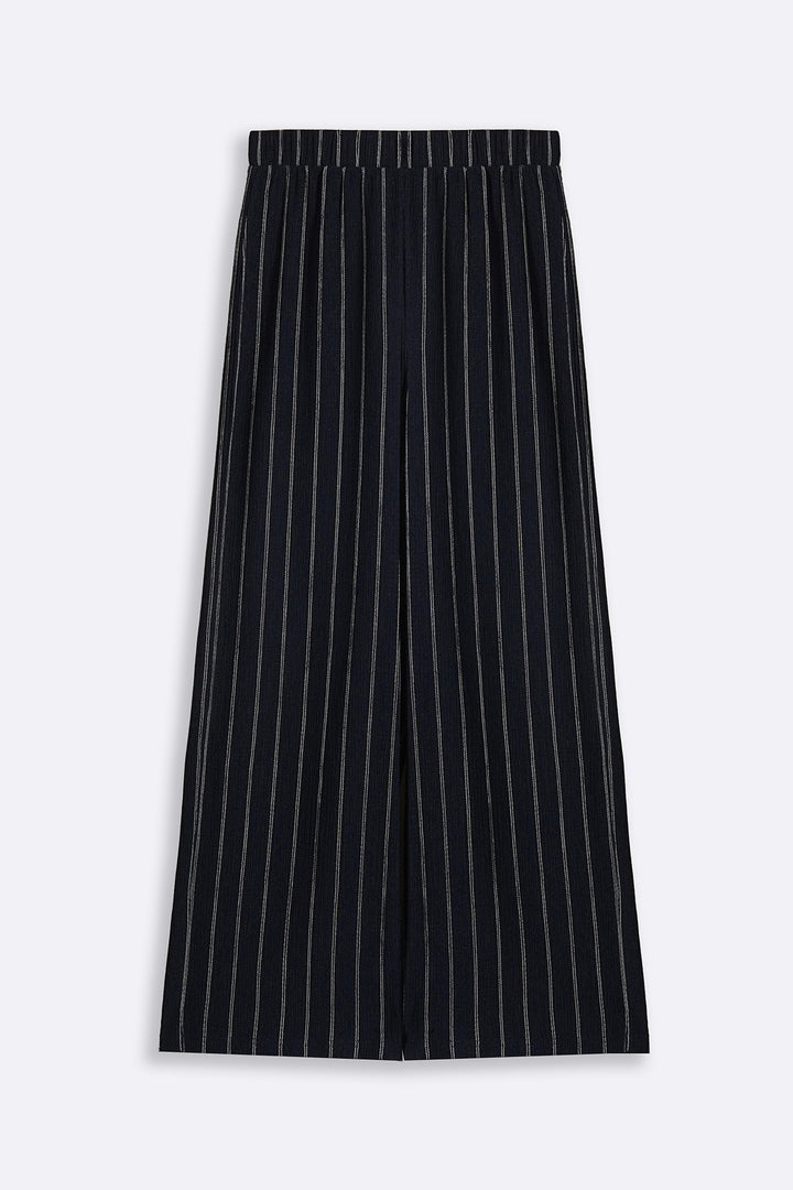 NAVY STRIPPED PANTS