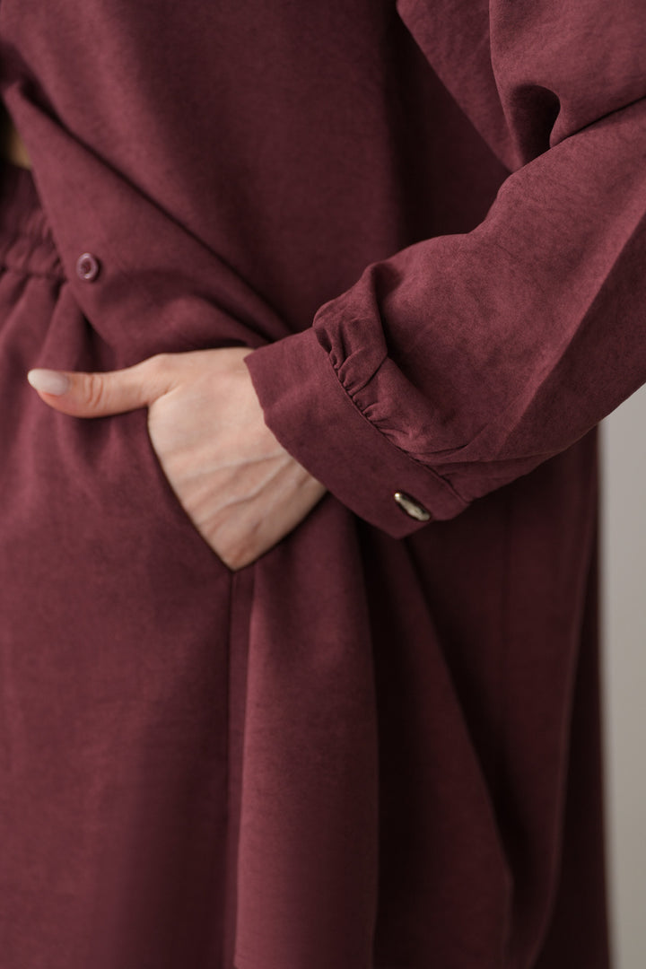 SUEDETTE WIDE PANTS