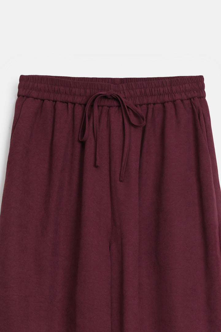 SUEDETTE WIDE PANTS