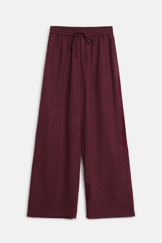 SUEDETTE WIDE PANTS