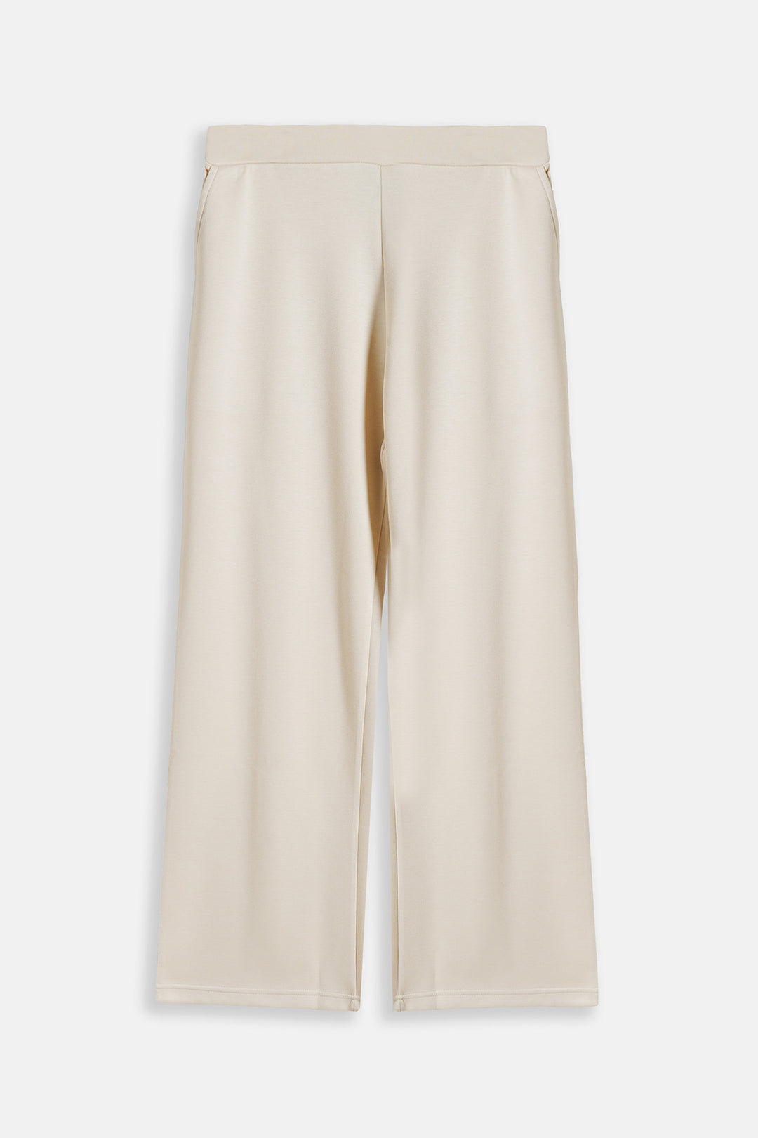 IVORY STRAIGHT-LEG PANTS