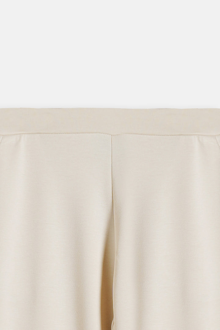 IVORY STRAIGHT-LEG PANTS